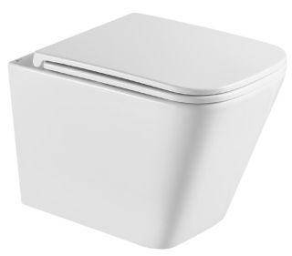 Подвесной унитаз Lemark Florex 9614001 безободковый с сиденьем микролифт белый глянец